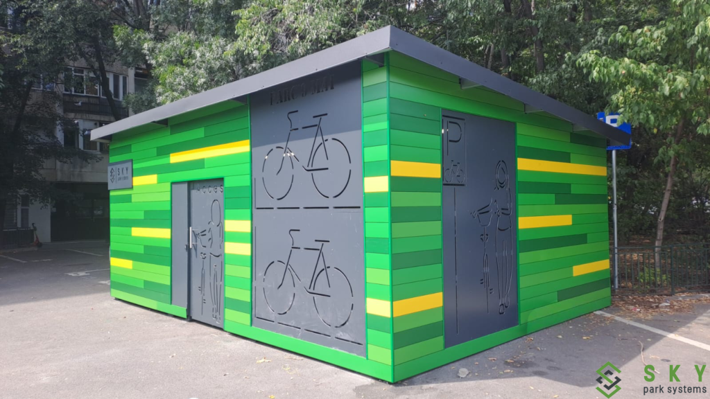 Bike Box — sistem parcare biciclete instalat de Sky Park Systems